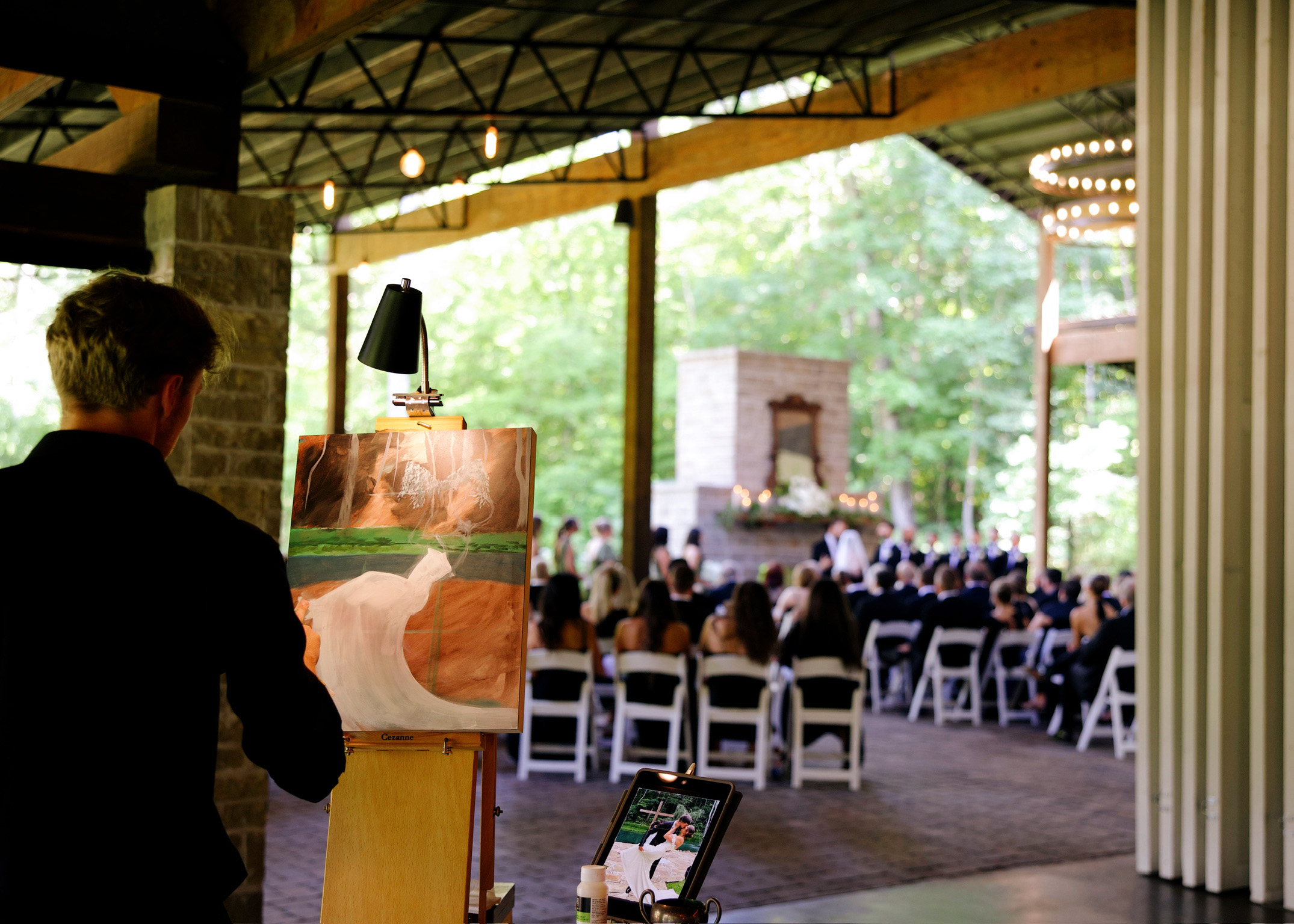 Live wedding painting