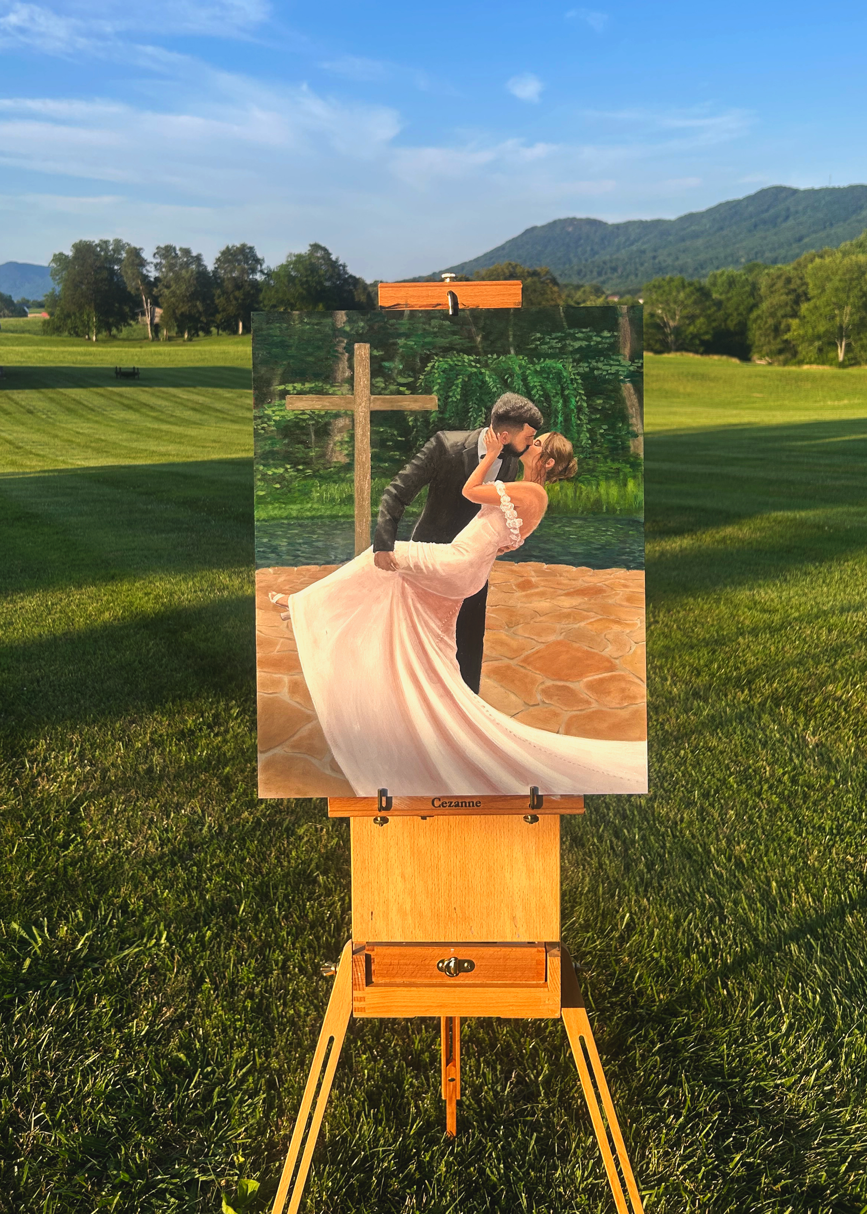 Live wedding painting